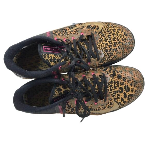 Nike Metcon Cheetah Print Sneaker Black Chutney Training Shoes AT3160 096 Size10 - Picture 4 of 9